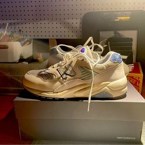 New Balance, size 10 in men’s.